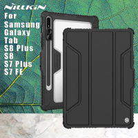 Nillkin for Samsung Galaxy Tab S8 5G S8 Plus S7 FE 5G Case Bumper Camera Protection Lens Pen Leather Camshield Back Cover S7 FE