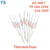 TF Thermal Fuse RY 10A 15A 250V Temperature 65C 75C 90C 100C 115C 120C 130C 152C 165C 172C 180C 192C 205C 216C 240C 280C 300C