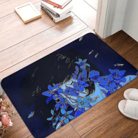 Animation Perfect blue Bedroom Mat Paprika And Fish Doormat Flannel Carpet Balcony Rug Home Decoration