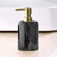 【KELA】Liron大理石洗手乳罐 黑250ml(按壓瓶 分裝瓶 乳液瓶 沐浴乳罐)