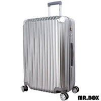 【MR.BOX】艾夏 28吋PC+ABS耐撞TSA海關鎖拉鏈行李箱/旅行箱-銀色