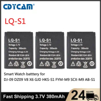 LQ-S1 Smart Watch 3.7V 380mAh Battery Lithium Rechargeable Battery For V8 X6 W8 A1 AB-S1 FYM-M9 GJD HKS-S1 DZ09 LQS1 Batteries