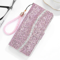 Glitter Leather Case For iPhone 13 11 12 14 15 Pro XS Max Mini XR X 8 7 Plus Flip Case Cover For Apple iPhone SE 2020 2022 3 SE3