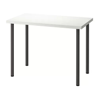 LINNMON/ADILS 書桌/工作桌, 白色/深灰色, 100x60 公分