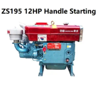 Fast Shipping ZS195 12HP Diesel Engine Handle Electric Start Water cooled Direct injection