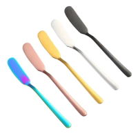 Cheese Spreader Knife 1-Piece Stainless Steel Butter Knife Small Sandwich Condiment Jam Bread Cream Knives Spatula