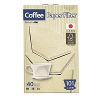 扇形無漂白咖啡濾紙40入 LZB-101-40 1-2杯適用【金興發】