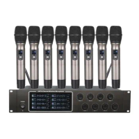 Professional wireless microphone UHF 8-channel handheld collar clip, conference microphone karaoke, singing dynamic microphone