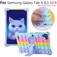 Bubble Silicone Case For Samsung Galaxy Tab A 8.0 2019 SM-T290 SM-T295 SM-T297 Kickstand Case For Samsung Galaxy Tab A 8.0 T290