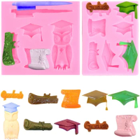 Graduation Silicone Mold Graduation Party Cake Decorating Tools Graduation Cap Shape Fondant Molds Candy Clay Chocolate Moulds