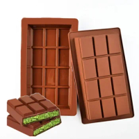 1Pc 12-Cell Dubai Chocolate Silicone Mold Rectangular Filled Chocolate Bricks DIY Making Tool Househ