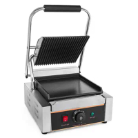 Commercial Electric Contact Press Table Grill Griddle BBQ Panini Sandwich Non-stick Meat Grinder