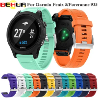 BEHUA Quick Release Watch band 22mm Strap for Garmin Fenix 5 5 Plus 6 6 Pro Forerunner 935 945 GPS Sport Silicone Belt Bracelet