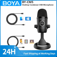 BOYA BY-CM5 USB Microphone for Gaming Streaming Condenser Mic for PC Computer Laptop Smartphone Windows Mac Youtube Recording