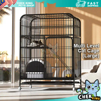 Multi Level Cat Cage Large Cat Villa Metal Steel Pet Cage Kitten / Sangkar Kucing Besar