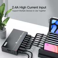 Sipolar A-173 Industrial USB 3.0 Charging Hub 7 Ports 12V USB Charger HUB Aluminum With 12V 3A Power