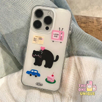 Sarung telefon kartun kucing hitam putih untuk Tecno Spark 40/40C/30/30C/20/20C/Pro Plus/10/10C/9/8C