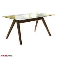 強化玻璃實木餐桌(2色)  餐桌/餐椅/餐桌椅【TA406】RICHOME