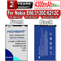 HSABAT 4300mAh BL 4U / BL-4U Battery Use for Nokia E66 3120C 6212C 8900 6600S E75 5730XM 5330XM 8800SA 8800CA Battery