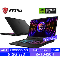 MSI微星 Katana 17 B13UDXK-1418TW 17.3吋電競筆電(i5-13420H/16G/512G SSD/RTX3050-6G/Win11)