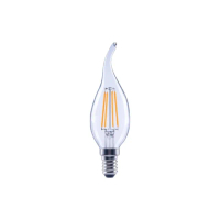 【Osram 歐司朗】10入 拉尾 LED燈絲燈泡 4.5W E14 拉尾燈絲燈泡 4.5瓦 小瓦數燈泡(蠟燭燈型 黃光 暖光)