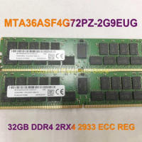 1Pcs For MT RAM 32G 32GB DDR4 2RX4 2933 ECC REG Server Memory MTA36ASF4G72PZ-2G9EUG
