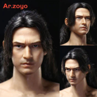 1/6 Takeshi Kaneshiro Head Carving With Planted Hair Head Fit For 12inch Action Figure Body