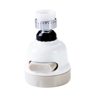 【佳工坊】360度三段式水龍頭增壓節水轉接噴灑器(象牙白)