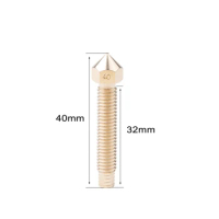 40MM Lengthen Nozzle 0.3mm 0.4mm 0.5mm For E3D 3D Printer 1.75mm / 3mm Filament M6*32 mm Copper long Nozzle Print Head
