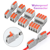 Quick Wire Connector Universal 1/2/3/4/5Pin Splicing Compact Lamp Wiring Push-in Terminal Block Waterproof Home Wiring Connector