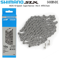 SHIMANO SLX HG95 Chain for MTB Bike Ebike 10 Speed 10s 10v HG-X Super Narrow Silvery 1X10 Mountain B