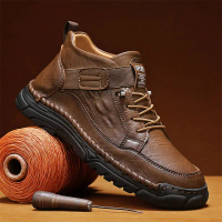 Hand-sewn Casual High-top Shoes Large Size Cross-border Shoes