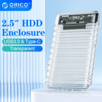 ORICO 6Gbps Transparent HDD Case SATA to USB3.0 Hard Drive Case External 2.5'' HDD Enclosure for PC Laptop HDD SSD Disk Case Box