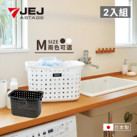 【JEJ ASTAGE】日本製 M號單層洗衣籃 雙色(兩入組)