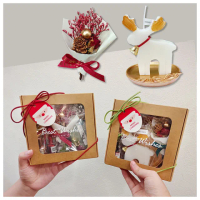 【KIRA與花花藝】Best麋鹿香氛蠟燭 交換禮物盒(附乾燥花束、LED燈、酒巧克力二入/聖誕禮物/聖誕節)