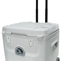 Igloo 52 QT 5-Day Marine Ice Chest Cooler with Wheels, White Igloo 52 QT 5-Day Marine Ice Chest Cooler with Wheels, White