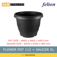 POT BUNGA FELTON 112 - XL DAN PIRING POT BUNGA FELTON XL