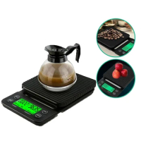 LCD 5kg Electronic Drip Coffee Scale High Precision Measurement Digital Display Timer Portable Kitchen Scale Coffee Weight Tool