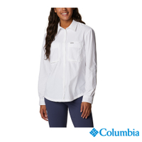 Columbia 哥倫比亞 女款-UPF50防曬長袖襯衫-白色 UAR98760WT / S22