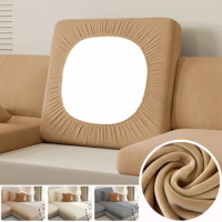 Velvet Sofa Seat Cushion Cover for Living Room Super Soft Elastic Sofa Cover Furniture Protector L Shape Corner Couch Slipcover