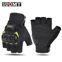 SUOMY New Riding Motorcycle Gloves Half Finger Breathable Motorcyclist Gloves Wear-resistant Motocross Glove Anti-fall Anti-slip