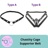 Chastity Cage Lock A Cock Supporter Belt - Tali Penyangga Cage