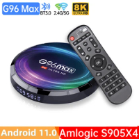 G96 Max Smart Tv Box Android 11.0 Amlogic S905X4 Max 4G + 128G Ondersteuning 8K Youtube Wifi bt Media Playe G96Max Iptv Set Top