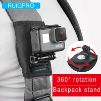 Rotate Backpack Clip Clamp Mount for GoPro Hero 10/9/8/7/6 Xiaomi Yi 4K Lite SJCAM SJ4000 EKEN H9/H9R Sports Camera Accessories