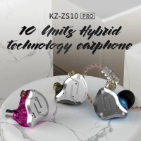 KZ ZS10 PRO 4BA+1DD HIFI Metal Headset In-ear Earphone Hybrid Sport Noise Cancelling Earpiece ZSX ZSN ZAX ZST AS16 AS12 AS10 C16