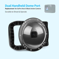 SHOOT XTGP559 45m Waterproof Dome Port for Gopro Hero 10/ Hero 9 Black Dual Handle Action Camera Protective Housing Diving Case