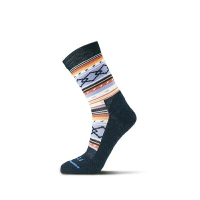├登山樂┤美國 FITS 女 健行生活襪-羊毛襪 Women's Casual Crew Aztec # F5172-401靜謐藍