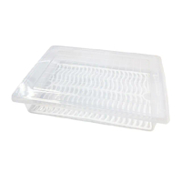 【PS Mall】瀝水盒 收納盒 塑料盒 大號 透明塑料盒 餐具收納盒 透明瀝水保鮮盒 2入(J3041)