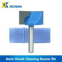 Bottom Cleaning Router Bit 6mm Shank T-Slot Router Bit CNC Router Engraving Bit Wood Milling Cutter Woodworking Tools