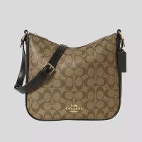 Coach CU959 Coach Ellie File Smooth Leather Sign Khaki Black
